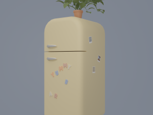 Kitchen and balcony 3D Model