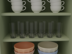 Kitchen and balcony 3D Model