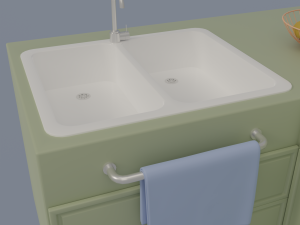 Kitchen and balcony 3D Model