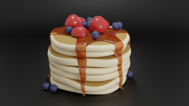 Pancakes Modelo 3D .c4d .max .obj .3ds .fbx .stl .blend 
