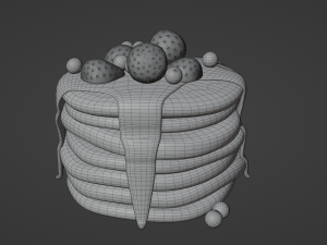 Pancakes Modelo 3D