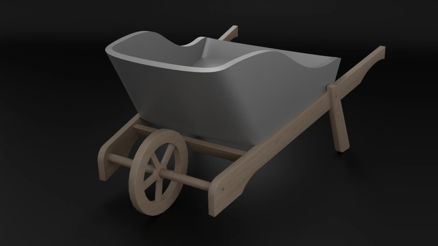 Wheelbarrow 3D Model .c4d .max .obj .3ds .fbx .stl .blend 