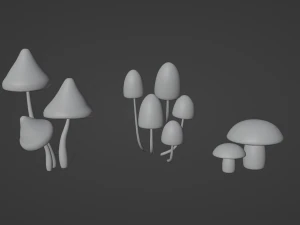 Mushrooms 3D Model
