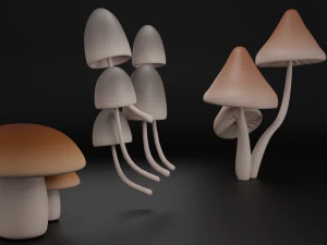 Mushrooms 3D Model