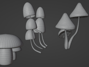 Mushrooms 3D Модель