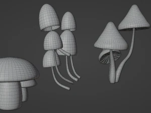 Mushrooms 3D Model