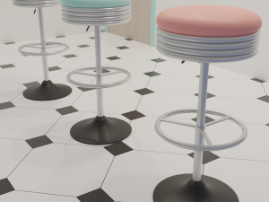 American diner 3D Model