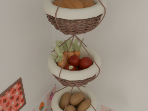 Kitchen with bar 3D मॉडल