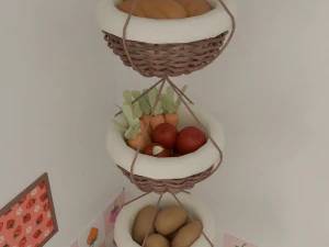 Kitchen with bar 3D Model
