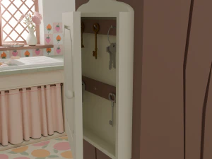 Kitchen with bar 3D Model