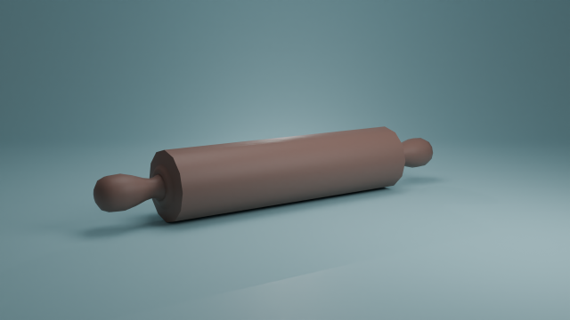 Rolling pin 3D Model .c4d .max .obj .3ds .fbx .stl .blend 