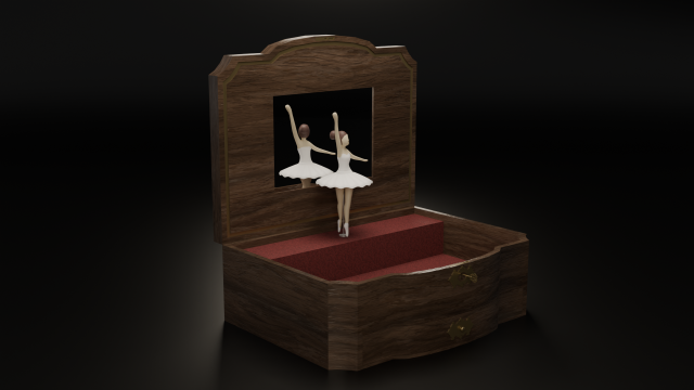 Music box 3Dモデル .c4d .max .obj .3ds .fbx .stl .blend 