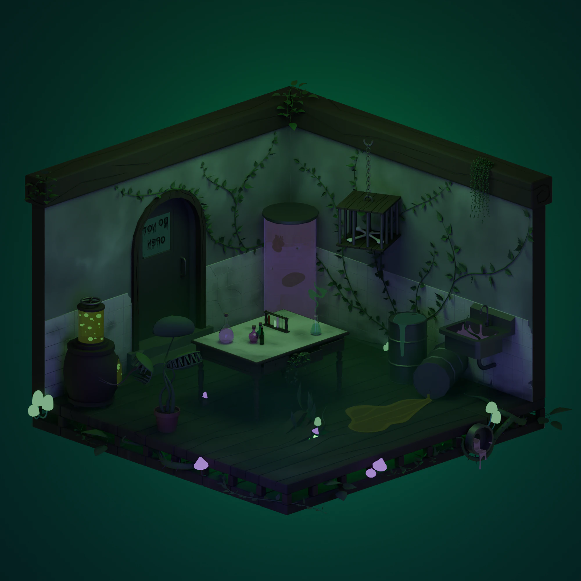 Abandoned laboratory 3D Model .c4d .max .obj .3ds .fbx .stl .blend 