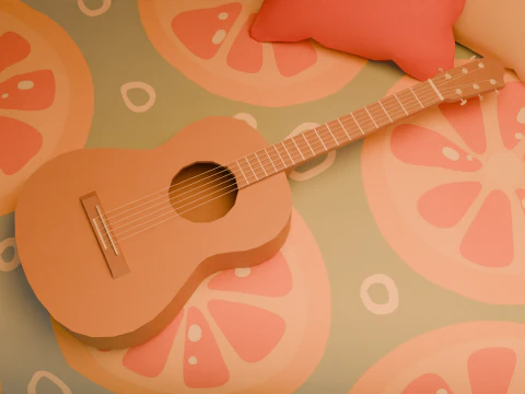 Attic bedroom 3D Model