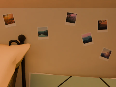 Attic bedroom 3D Model