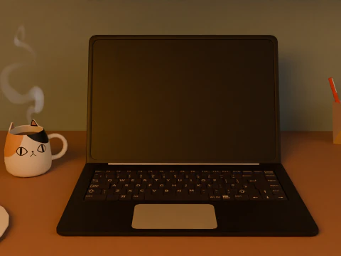 Attic bedroom 3D Model