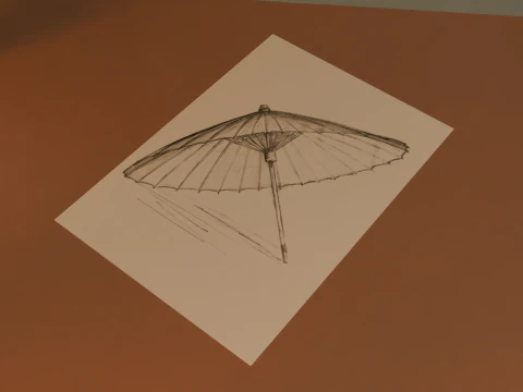 Attic bedroom 3D Model