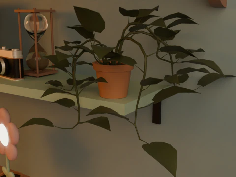 Attic bedroom 3D Model