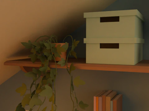 Attic bedroom 3D Model