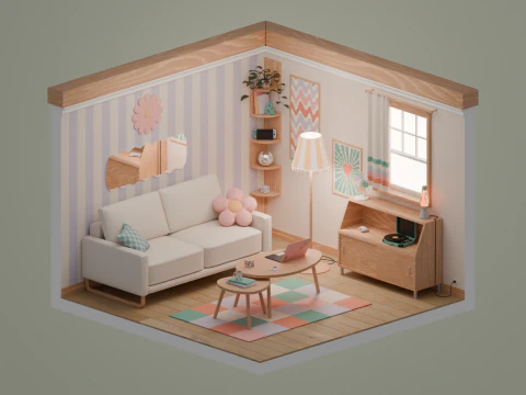 Oturma odası 3D Model