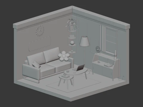 Living-room 3D Model