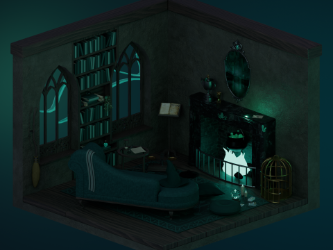 Wizard living-room Model 3D
