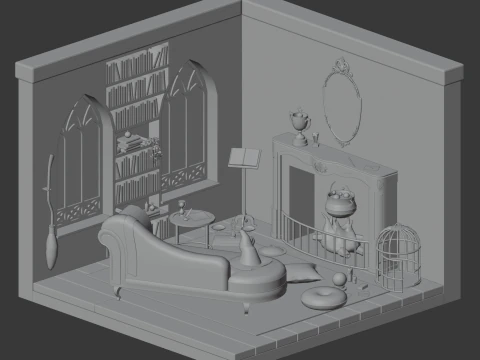 Wizard living-room 3D Model