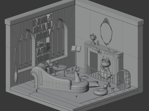 Wizard living-room 3D Model