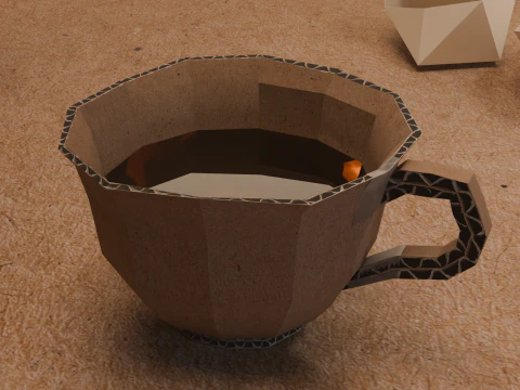 Cardboard writers desk 3D Model