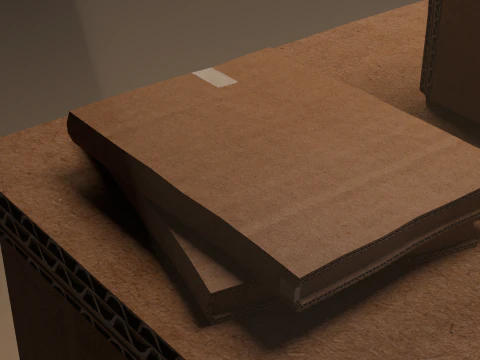 Cardboard writers desk 3D Model