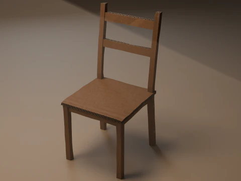 Cardboard writers desk 3D Model