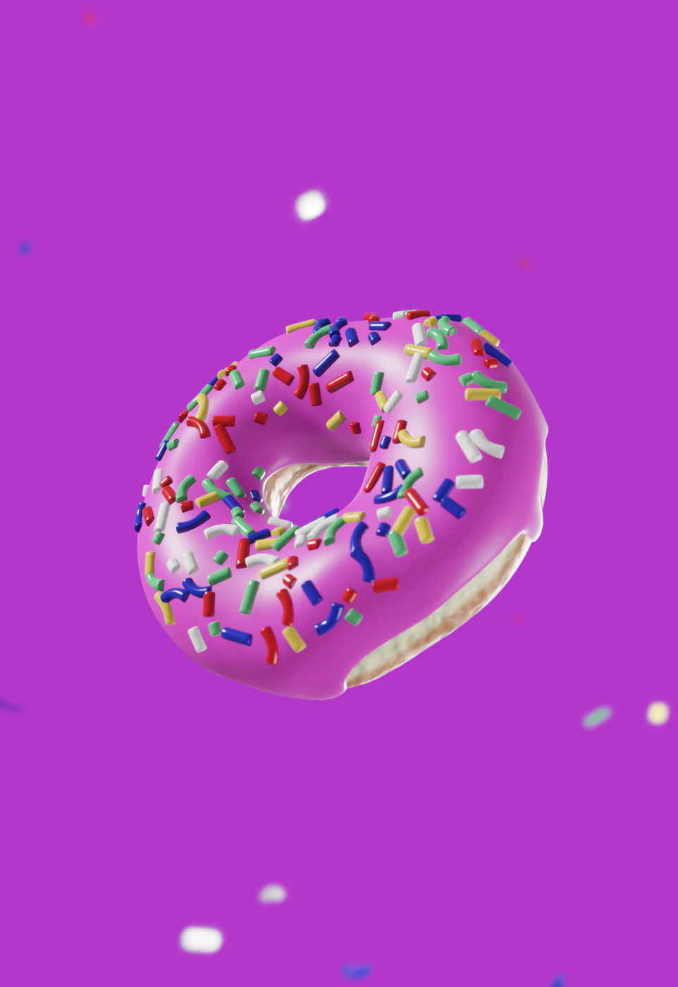 Donut 3D Model .c4d .max .obj .3ds .fbx .stl .blend 