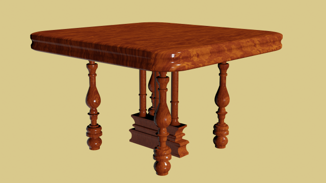 Table from wood Modelo 3D .c4d .max .obj .3ds .fbx .stl .blend 