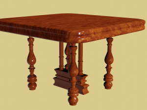 Table from wood 3Dモデル