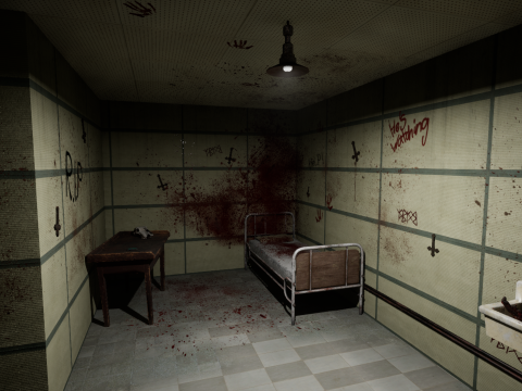 Vecchio letto d'ospedale Modello 3D