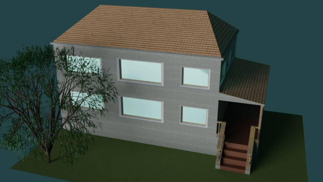 SUBURBAN HOUSE Modelo 3D .c4d .max .obj .3ds .fbx .stl .blend 