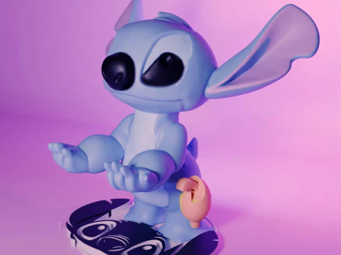 Stitch Stand para controlador e telefone Modelo de Impressão 3D