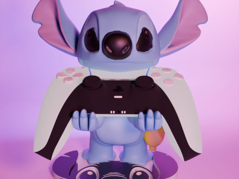Stitch Stand for controller and phone 3D Print Model