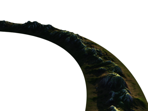Ring of mountain Modelo 3D
