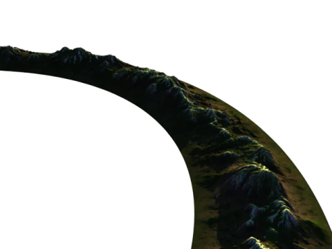 Ring of mountain 3D Model