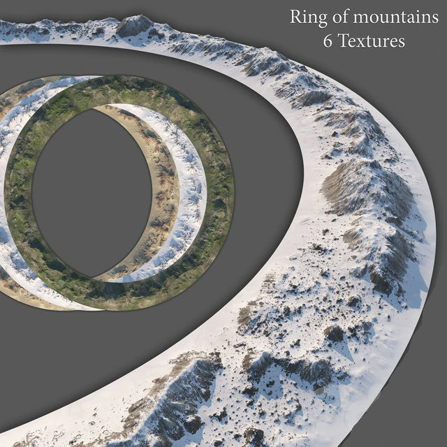Ring of mountain 3D Model .c4d .max .obj .3ds .fbx .stl .blend 