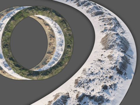 Ring of mountain Model 3D