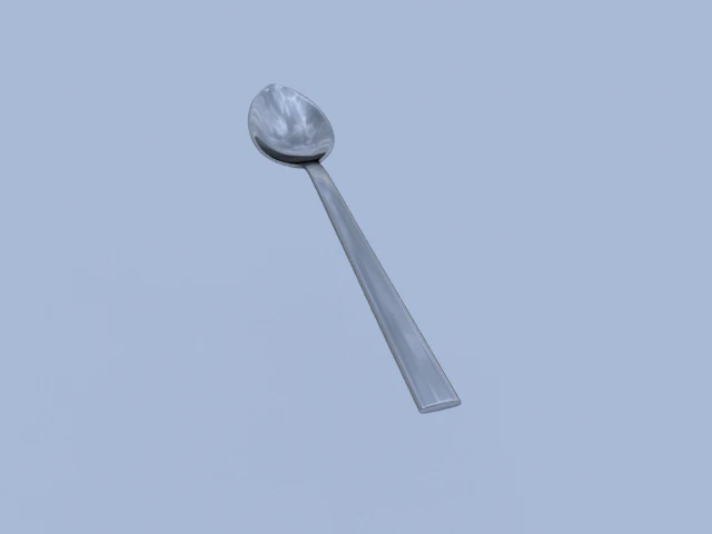 Spoon 3D 3D Model .c4d .max .obj .3ds .fbx .stl .blend