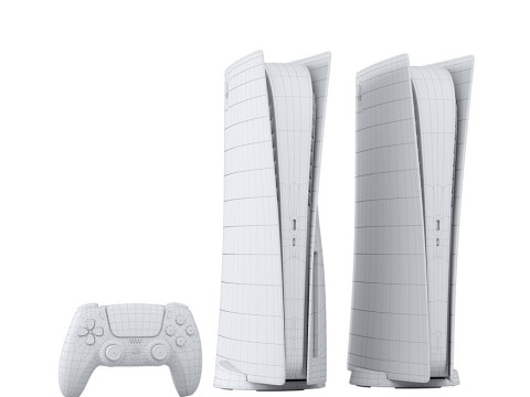 PlayStation 5 3D-Modell