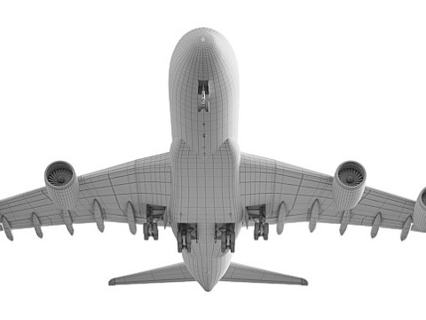 Airbus A380-800 wide-body double-deck turbojet passenger aircraft QATAR AIRWAYS 3D Модель