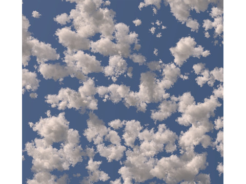 Cloudy Sky - Polygon clouds Model 3D