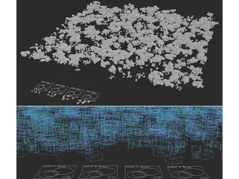 Cloudy Sky - Polygon clouds Model 3D