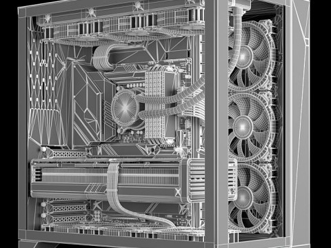 Gaming PC 8 Corona 3D Model