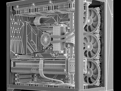 Gaming PC 8 Corona 3D Model