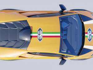 Orange Huracan Sterrato HQ interior VR Ready 3D Model